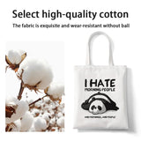 Canvas Shopping Bag Panda Sloth Print Large-capacity Eco Bag