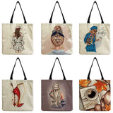 Cartoon City Girl Tote Bag - High Capacity Shoulder Bag
