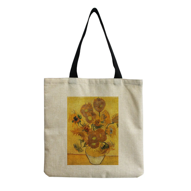Art Famous Oil Painting Tote Bag Customizable High Capacity