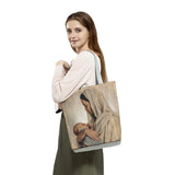 Large Capacity Foldable Mom Baby Printed Tote Bag Abstract Art