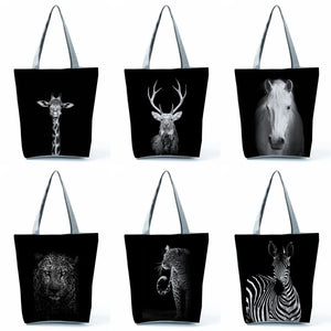 Women's Horse Printed Tote Bag High Capacity