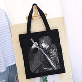 Demon Slayer's Blade Tote Bag Women's Bag Reusable Canvas Handbags
