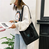 Large Capacity Canvas Tote Bag for Women, Shoulder Crossbody Handbag