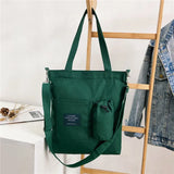 Large Capacity Canvas Tote Bag for Women, Shoulder Crossbody Handbag