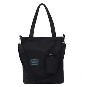 Large Capacity Canvas Tote Bag for Women, Shoulder Crossbody Handbag