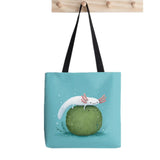 Basset Hound Splatter Print Tote Bag Harajuku Shopper Handbag