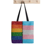 Glitter Lipstick Lesbian Tote Bag Harajuku Shopping Handbag Canvas