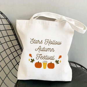 Autumn Printed Tote Bag Harajuku Shopper Handbag Canvas Bag