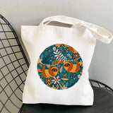 Hedgehog Yoga Cartoons Printed Tote Bag Women Harajuku Shopper Handbag