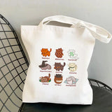 Hedgehog Yoga Cartoons Printed Tote Bag Women Harajuku Shopper Handbag