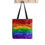 Rainbow Flag Tote Bag Harajuku Shopper Handbag Canvas Lady Bag