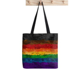 Rainbow Flag Tote Bag Harajuku Shopper Handbag Canvas Lady Bag