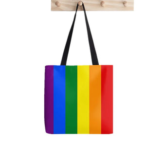 Rainbow Flag Tote Bag Harajuku Shopper Handbag Canvas Lady Bag