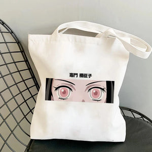 Demon Slayer Eco Daily Use Foldable Tote Bag Harajuku Shoulder Bags