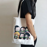 Demon Slayer Eco Foldable Tote Bag Harajuku Shoulder Bags