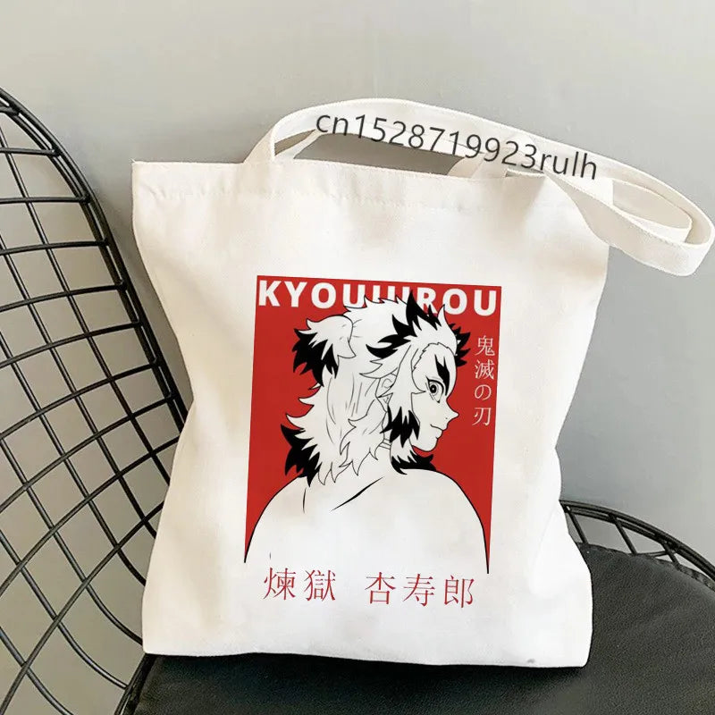 Demon Slayer Eco Daily Use Foldable Handbag Large Capacity Tote Bag