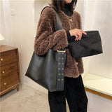 Women's Shoulder Bags Large Capacity PU Leather Handbag