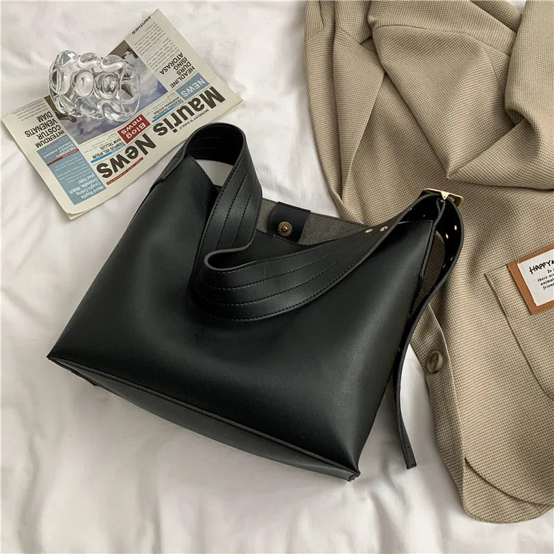 Women's Shoulder Bags Large Capacity PU Leather Handbag