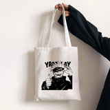 Anime Jujutsu Kaisen Women Harajuku Tote Bag Canvas Shoulder Handbag