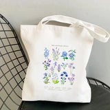Watercolor Printed Tote Bag Harajuku Shopper Handbag Lady Canvas Bag