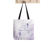 Dance Teacher Printed Tote Bag Harajuku Shopper Funny Handbag Canvas Bag