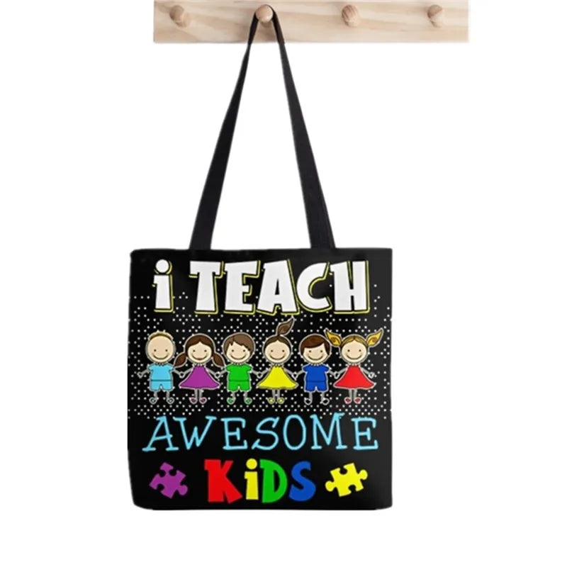 Dance Teacher Printed Tote Bag Harajuku Shopper Funny Handbag Canvas Bag
