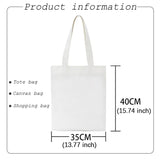 Totoro Anime Print Grocery Tote Bag Reusable Large Capacity Women Bag