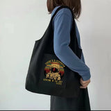 Canvas Shoulder Bag Large-capacity Handbag Reusable Tote