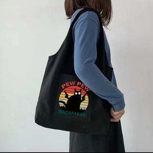 Canvas Shoulder Bag Large-capacity Handbag Reusable Tote
