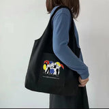 Canvas Shoulder Bag Eco-Friendly Reusable Travel Messenger Bag