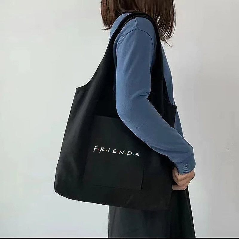 Canvas Shoulder Bag Eco-Friendly Reusable Travel Messenger Bag