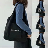 Canvas Shoulder Bag Eco-Friendly Reusable Travel Messenger Bag