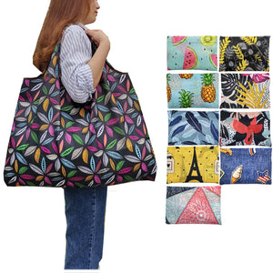 Portable Foldable Fruit Printing Shopping Bag Large Capacity Reusable Holder