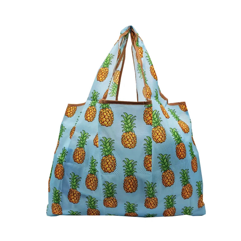 Portable Foldable Fruit Printing Shopping Bag Large Capacity Reusable Holder