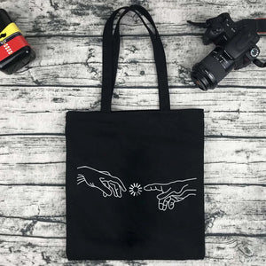 Harajuku Print Tote Bag - Reusable Canvas Shoulder Bag
