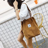 Corduroy Crossbody Bag Women Shoulder Tote Handbag