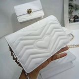 Leather Envelope Bag with Chain Strap for Women