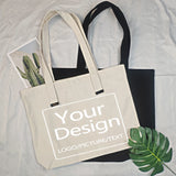 Eco Foldable Shopper Bag Beige Print Canvas Tote Bag Unisex Travel
