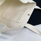 Eco Foldable Shopper Bag Beige Print Canvas Tote Bag Unisex Travel