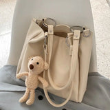 Women's Large Capacity Tote Bag High Street Casual PU Leather Handbag