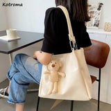 Women's Large Capacity Tote Bag High Street Casual PU Leather Handbag
