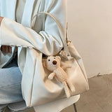 Women's Large Capacity Tote Bag High Street Casual PU Leather Handbag