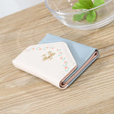 Small Leather Women Wallet Floral Lady Short Purse