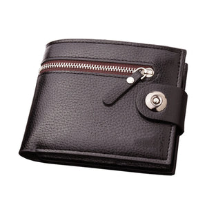Magnetic Buckle Wallet With Zipper Multi-Layer for Daily Use