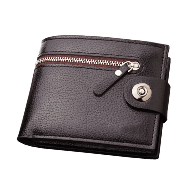 Magnetic Buckle Wallet With Zipper Multi-Layer for Daily Use