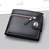 Magnetic Buckle Wallet With Zipper Multi-Layer for Daily Use