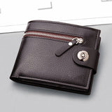 Magnetic Buckle Wallet With Zipper Multi-Layer for Daily Use