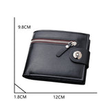 Magnetic Buckle Wallet With Zipper Multi-Layer for Daily Use
