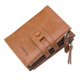 Short Men Wallets Double Zipper Multi-Functional Wallet Solid Large Capacity