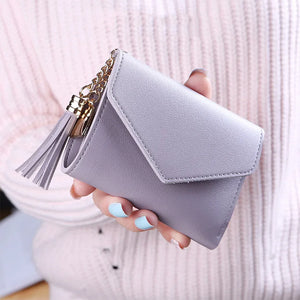 Short Tassel Wallet Women Purse Female Mini Wallets